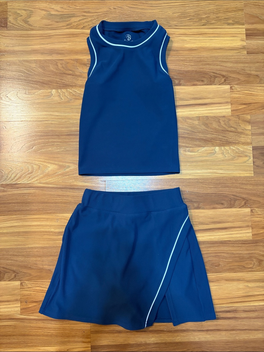 Move Theology Navy Athletic Tank and Skort Set